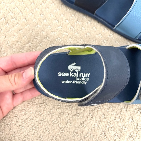See Kai Run Blue Jaylen Strap Sandals Kid Size 11 - Picture 4 of 8